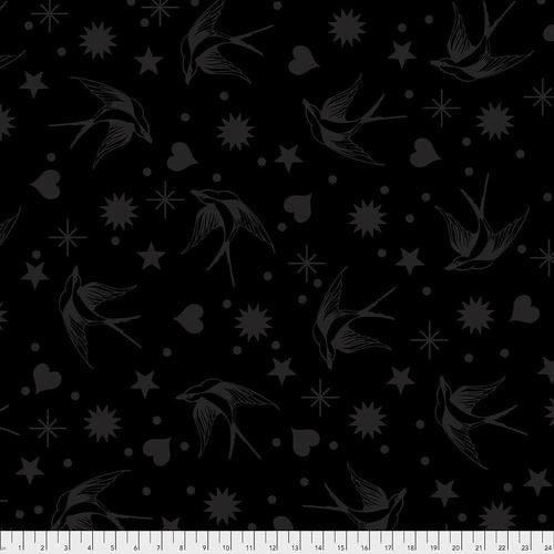 LineWork by Tula Pink PWTP157 INK -  Fairy Flakes dark