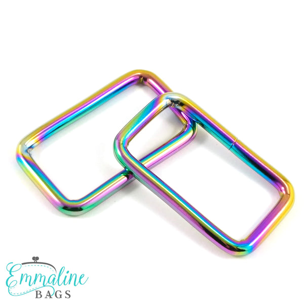 Rectangular Ring Emmaline Bags 1.5”Rainbow