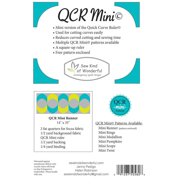 MINI Quick Curve Ruler – Purple KATZ Quilting